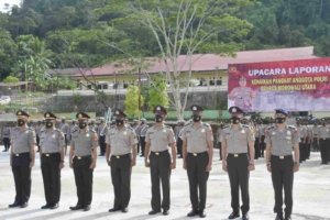 Awal Tahun 2023. Sebanyak 27 Personil Polres Morut Naik Pangkat.
