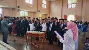 KPU Morowali Utara Lantik 50 Anggota PPK Untuk Pemilu 2024.