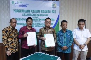 Bupati Delis Teken MoU dengan BPJS Ketenagakerjaan Untuk 2000 Lebih Nelayan.