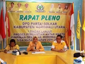 DPD Partai Golkar, Gelar Pleno PAW Ketua DPRD Morowali Utara.