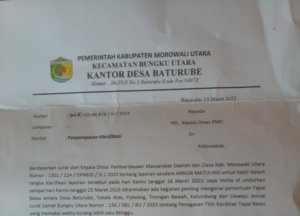 Kades Baturube Sampaikan Klarifikasi Soal Pemberitaan Dirinya.