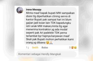 Soal Gaji, Cleaning Service Kantor Bupati Morut Mengeluh di Sosmed
