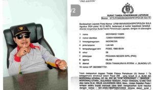Moh Yamin Abdul Samad Laporkan Bupati Morut ke Polda Sulteng