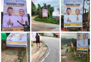 Relawan Jeffisa Putra-Ruben Hehi Tancap Gas Pasang 700 Baliho