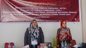 KPU Morut Rakor Soal Warga Pindah Memilih pada Pilkada Serentak 2024