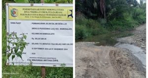 Proyek Jalan di Lijo Mangkrak dan Ditinggal Kontraktornya