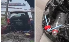 Hilang Kendali Mobil Hantam Warung dan Pencucian Motor, Ada Bong Sabu-Sabu