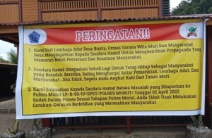 Masyarakat Desa Bunta Beri Peringatan Keras kepada Hamid: “Jika Tak Beretika, Angkat Kaki dari Tanah Mori”