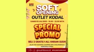 Sushiboox Gelar Soft Opening Outlet Terbaru di Kolonodale, Hadirkan Promo Menarik!