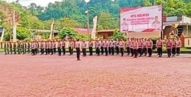 Lima Desa Siap Gelar Pilkades Serentak, Polres Morut Lakukan Apel Siaga Pengamanan