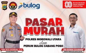 Hari ini Polres Morut Gelar Pasar Murah Beras Premium di Dua Titik Lokasi