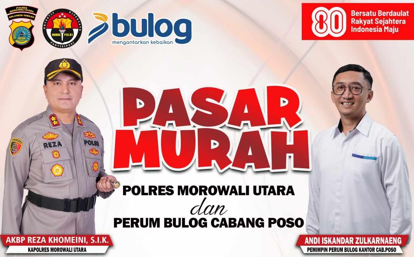 Hari ini Polres Morut Gelar Pasar Murah Beras Premium di Dua Titik Lokasi