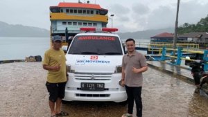 Komitmen Kemanusiaan Doktor Mardiman Sane untuk Morut, Kirim Ambulans Baru Siaga di Baturube