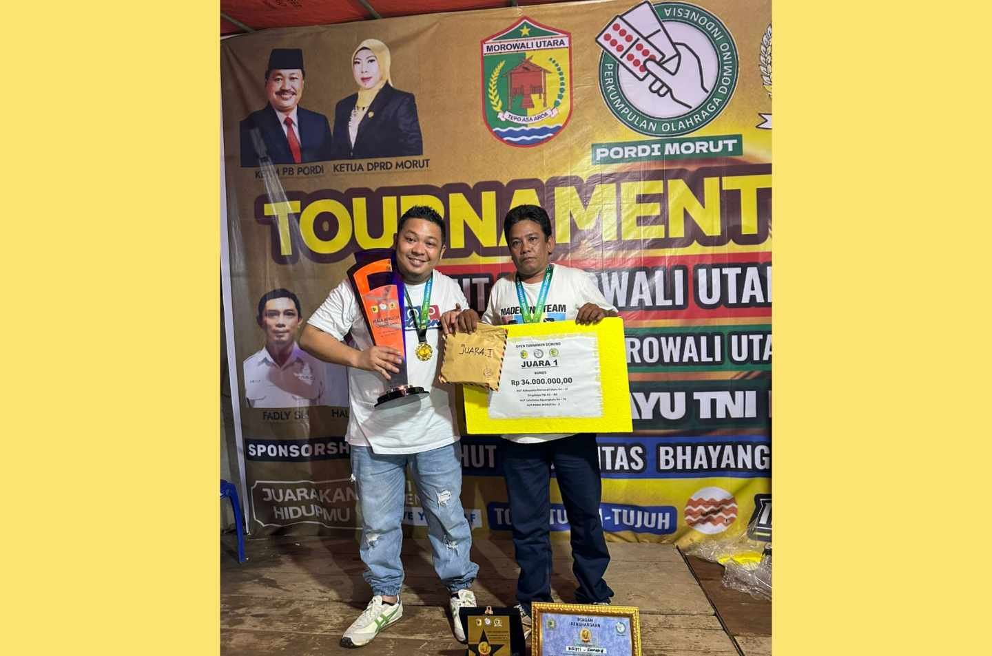 Pordi Morut Sukses Gelar Turnamen Domino, Peserta Asal Kota Palu Sapu Bersih Juara