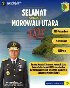 Pembentukan Posbankum Morowali Utara Capai 100%