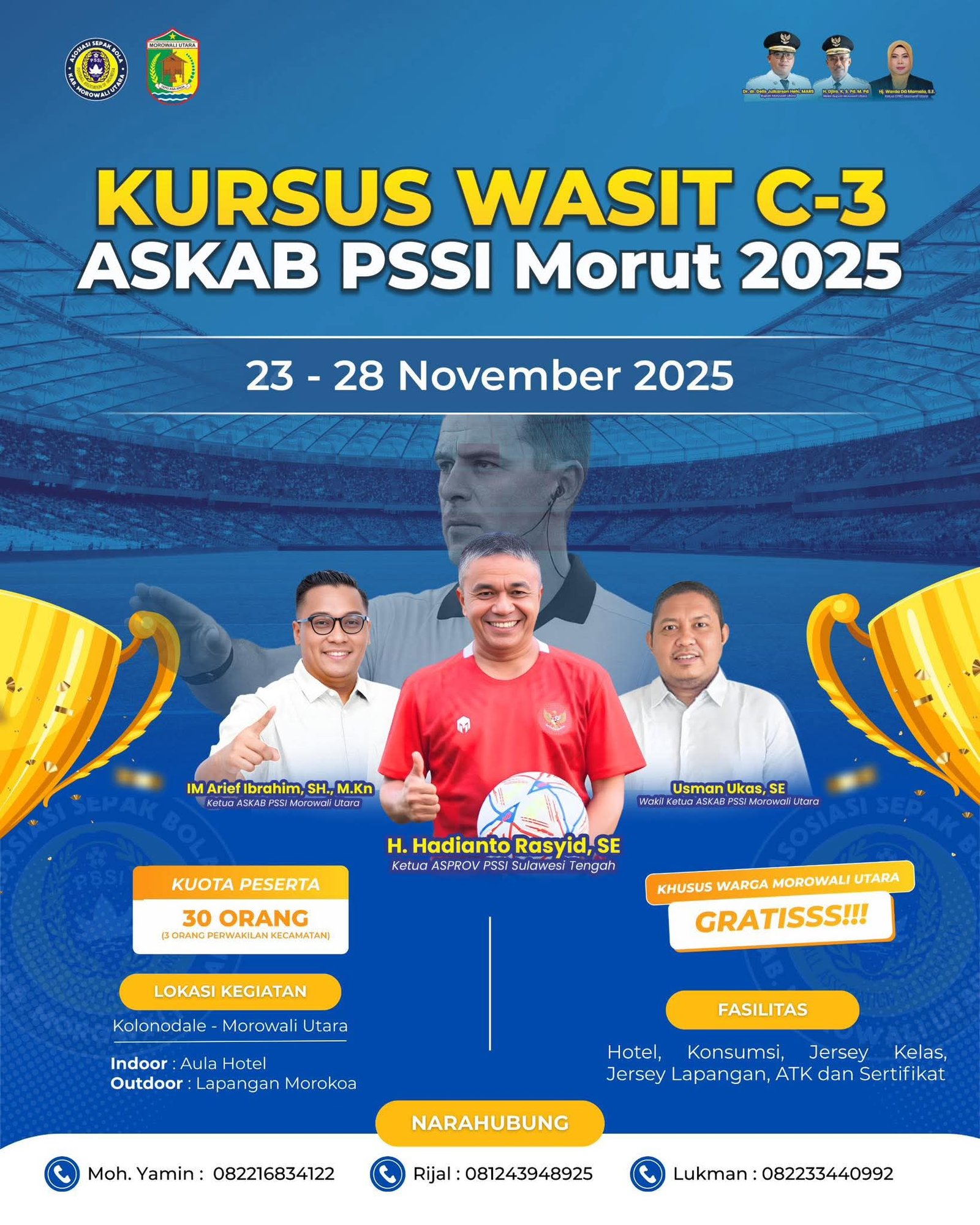 ASKAB PSSI Morowali Utara Gelar Kursus Wasit C-3, Siapkan SDM Sepak Bola Profesional Daerah