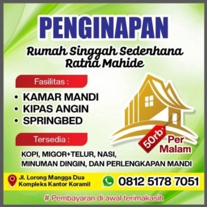 Cerita Pemilik Penginapan Rumah Singgah Sederhana Rp50 Ribu per malam di Kolonodale