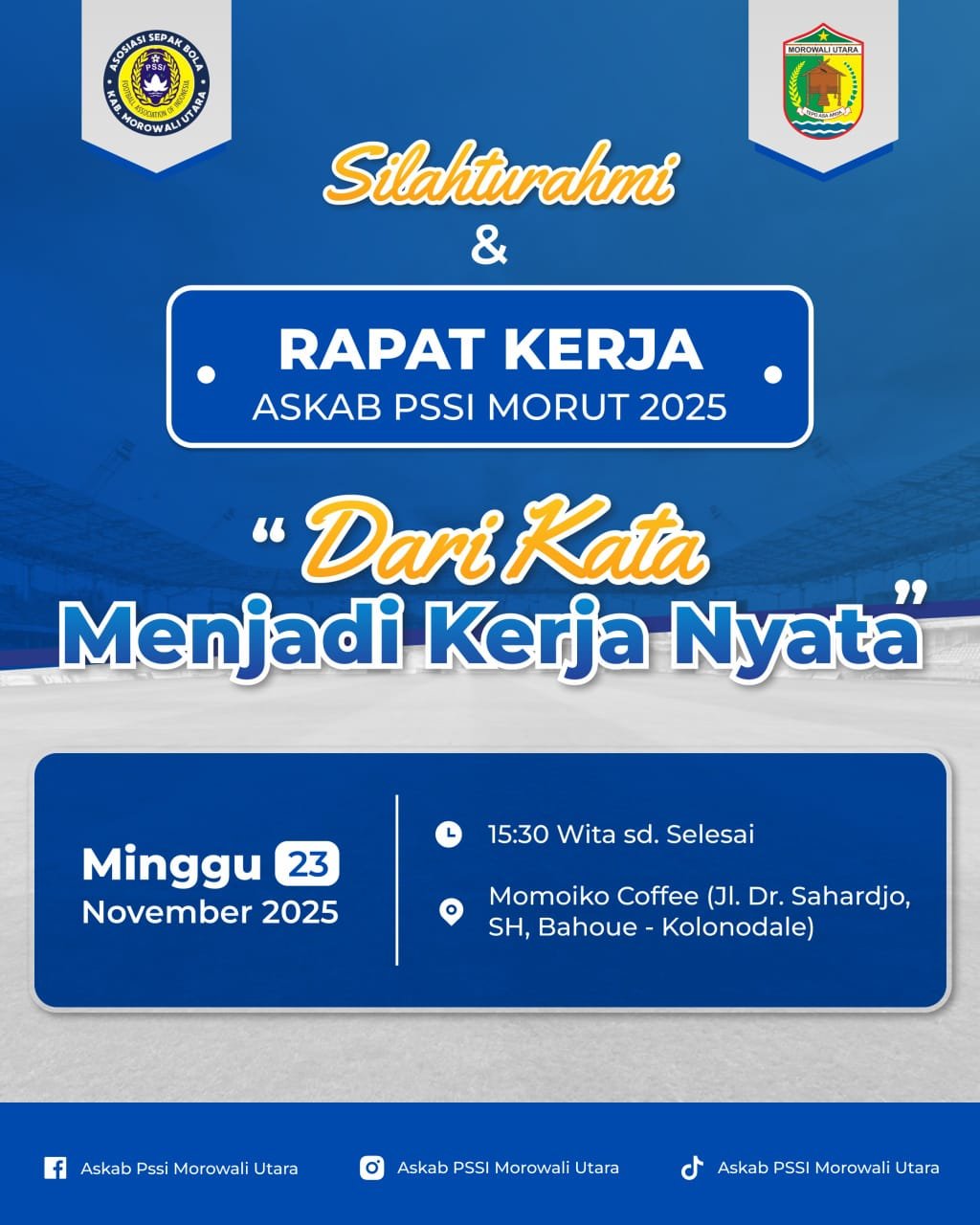 Jelang Tiga Agenda Besar, ASKAB PSSI Morut Akan Gelar Silaturahmi dan Raker 2025