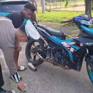 Satlantas Polres Morut Tindak Tegas Motor Berknalpot Bising Saat Strong Point Pagi di Beteleme