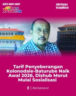 Tarif Penyeberangan Kolonodale–Baturube Naik Awal 2026, Dishub Morut Mulai Sosialisasi