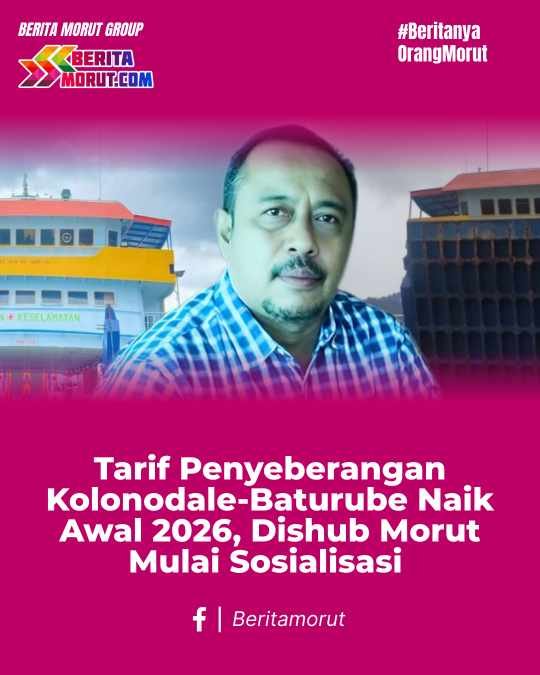 Tarif Penyeberangan Kolonodale–Baturube Naik Awal 2026, Dishub Morut Mulai Sosialisasi