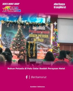 Rukun Petasia di Palu Gelar Ibadah Perayaan Natal 2025