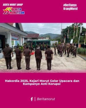 Hakordia 2025, Kejari Morut Gelar Upacara dan Kampanye Anti Korupsi