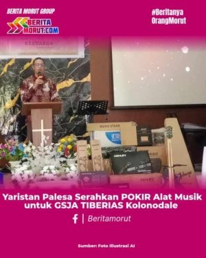 Yaristan Palesa Serahkan Pokir Alat Musik untuk GSJA Tiberias Kolonodale