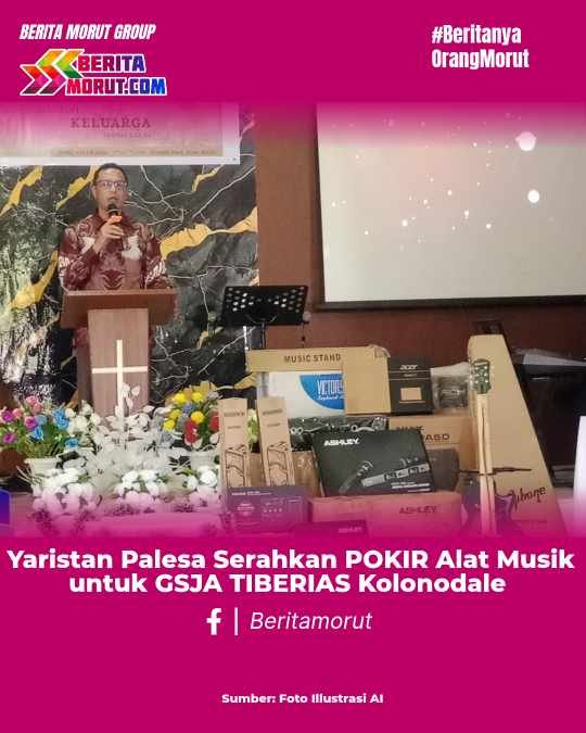 Yaristan Palesa Serahkan Pokir Alat Musik untuk GSJA Tiberias Kolonodale