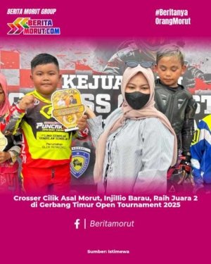Crosser Cilik Asal Morut, Injillio Barau, Raih Juara 2 di Gerbang Timur Open Tournament 2025