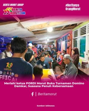Meriah! ketua PORDI Morut Buka Turnamen Domino Damkar, Suasana Penuh Kebersamaan