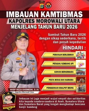 Imbauan Kapolres Morowali Utara Sambut Tahun Baru 2026