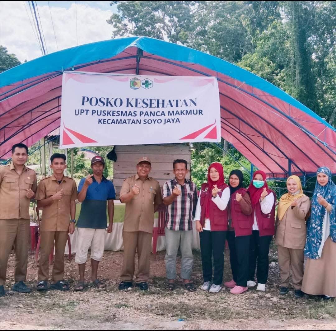 Pengabdian di Perbatasan, UPT Puskesmas Panca Makmur Hadirkan Posko Kesehatan Nataru di Jalur Mudik Soyo Jaya