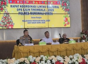 Kapolres Morut Pimpin Rakor Ops Lilin Tinombala 2025