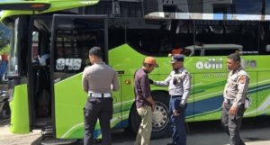 Polres Morut Tes Urine Sopir Bus