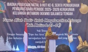 Wagub Sulteng Hadiri Natal dan HUT ke-6, Serta Pengukuhan Pengurus KKWM Sulteng Periode 2025-2028