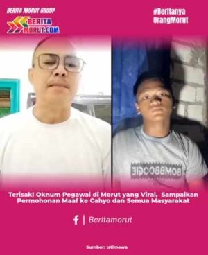Terisak! Oknum Pegawai di Morut yang Viral,  Sampaikan Permohonan Maaf ke Cahyo dan Semua Masyarakat