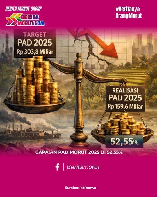 Capaian PAD Morut 2025 di 52,55%