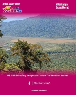 PT. SSP Dituding Penyebab Danau Tiu Berubah Warna