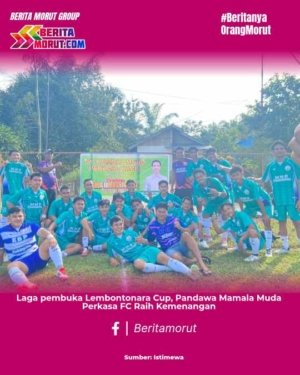 Laga pembuka Lembontonara Cup, Pandawa Mamala Muda Perkasa FC Raih Kemenangan