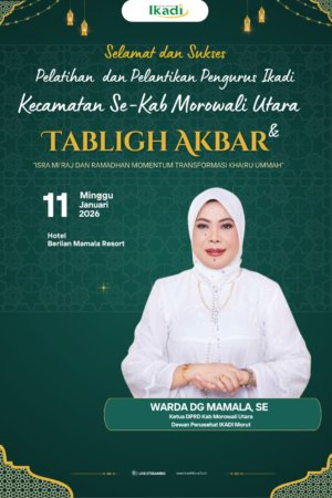 Warda Dg Mamala Dukung Pelantikan Pengurus IKADI dan Tabligh Akbar