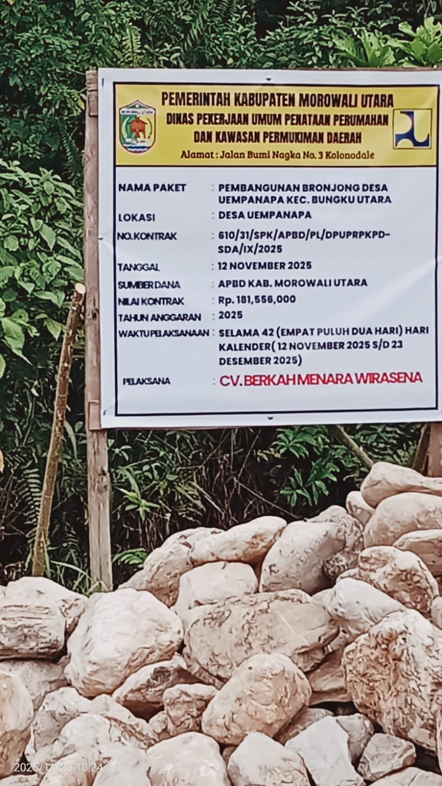 Proyek Bronjong di Uempanapa Molor
