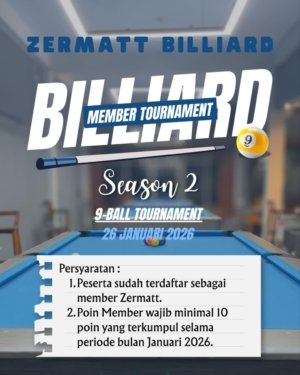 Zermatt Billiard Gelar Member Tournament Season 2