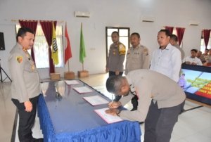 Gelar Sosialisasi DIPA/RKA-KL TA 2026, Jajaran Polres Morut Teken Pakta Integritas