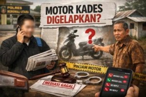 Oknum Jurnalis Koran Nasional Diduga Gelapkan Motor Mantan Kades Peleru?