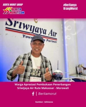 Warga Apresiasi Pembukaan Penerbangan Sriwijaya Air Rute Makassar – Morowali