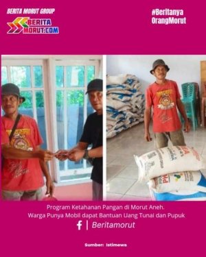 Program Ketahanan Pangan di Morut Aneh.  Warga Punya Mobil dapat Bantuan Uang Tunai dan Pupuk