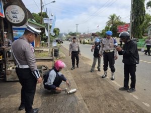 Ops Keselamatan Tinombala 2026, Polantas Polres Morut Tertibkan Knalpot Brong dan Lape-Lape 