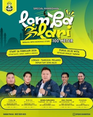 Special Ramadhan: Lomba Lari 100 Meter Bersama HIPMI Morowali Utara