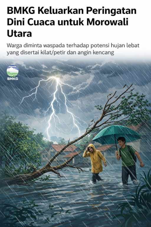 BMKG Keluarkan Peringatan Dini Cuaca untuk Morowali Utara